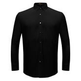 Silver Sophistication Button-Up Shirt BLACK